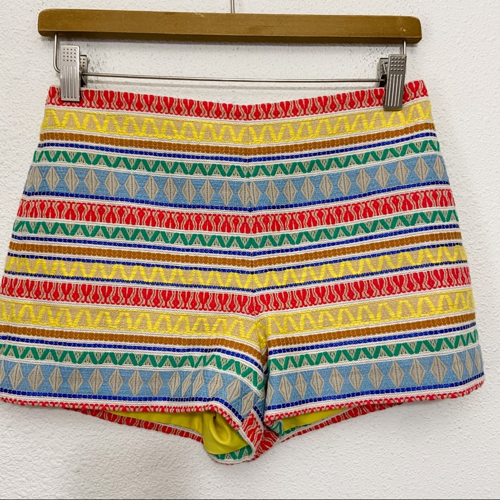Alice & Olivia Embroidered Colorful Shorts Size 0